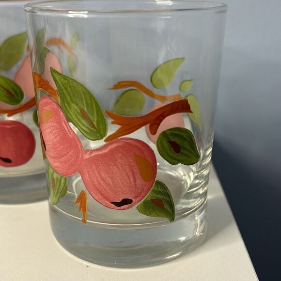 Franciscan Double Old Fashioned Whisky 12 oz Glass Set of 3 Apples - Picture 4 of 6